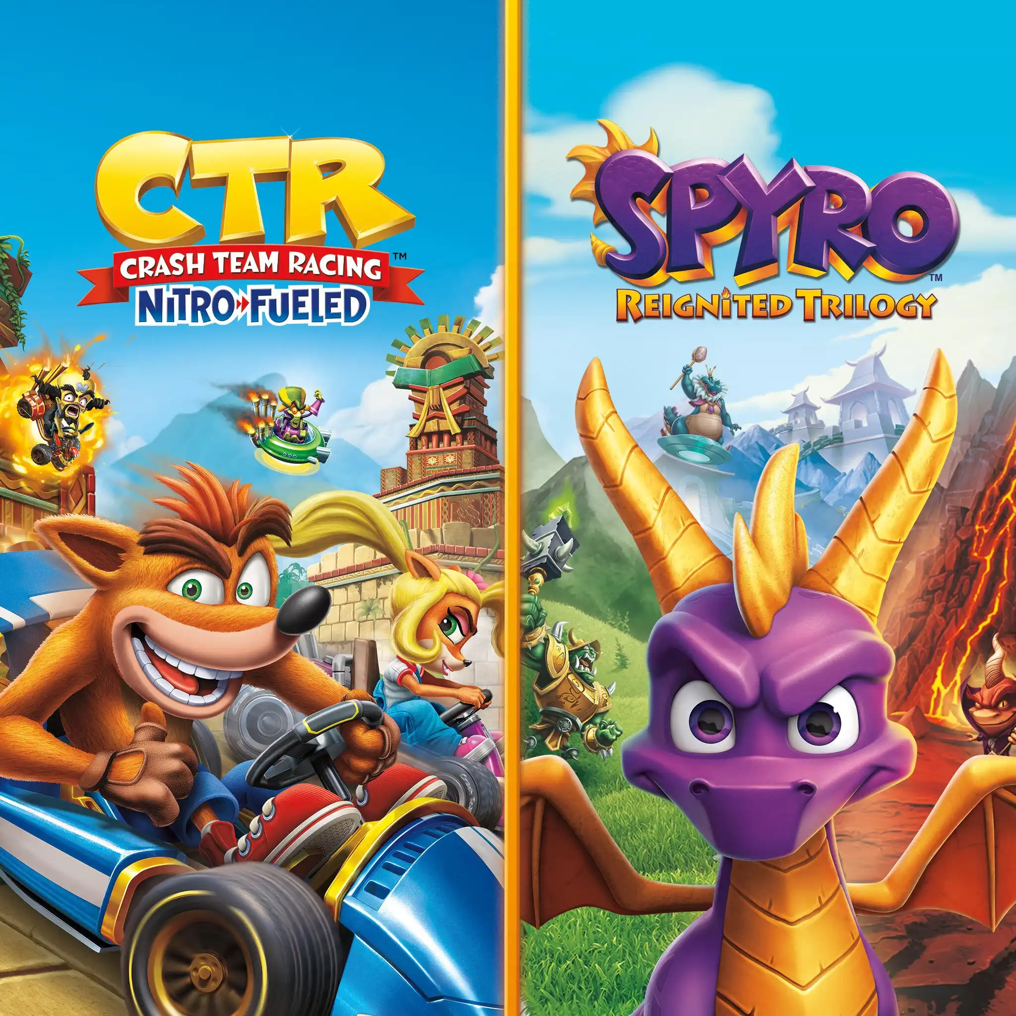 اکانت ظرفیتی Crash Team Racing Nitro-Fueled + Spyro
